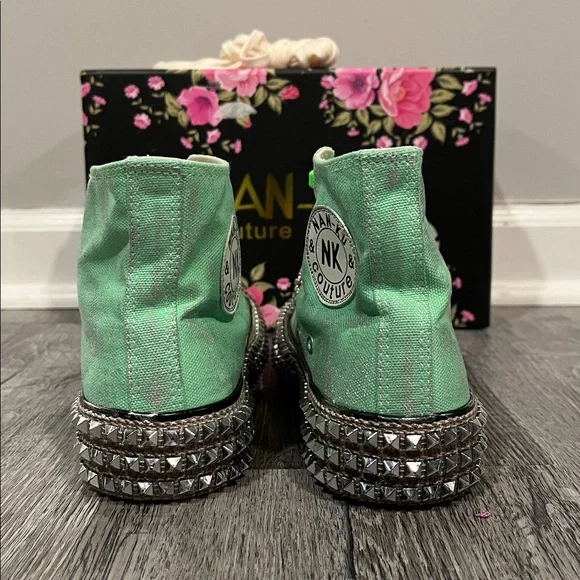 FREE PEOPLE NIB Nan ku sneakers revolve green - 37 - Picture 5 of 7